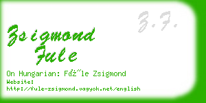 zsigmond fule business card